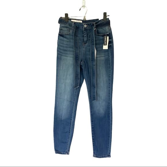 Vanilla Star High Rise Ankle Belted Jeans - Picture 3 of 5